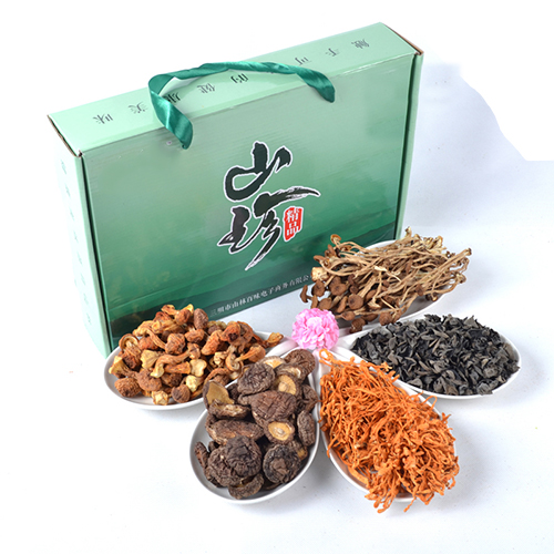 香菇 虫草花 茶树菇 黑木耳 姬松茸 菌类干货礼盒组合装**